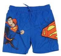 Kobaltově modré plážové kraťasy se Supermanem 