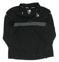 Čierno-tmavosivé bežecké funkčné tričko s logom Karrimor