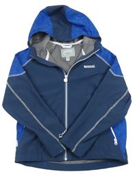 Tmavomodro/šedo-modrá softshellová bunda s kapucňou REGATTA