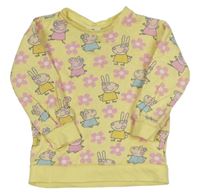 Žlutá mikina s Peppa Pig a květy George