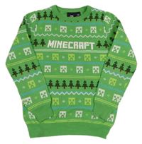 Zelený sveter s Minecraft PRIMARK