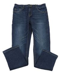 Tmavomodré skinny teplákové rifle M&S