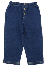 Tmavomodré rifle s gombíkmi lupilu