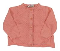 Korálový perforovaný prepínaci sveter Topomini