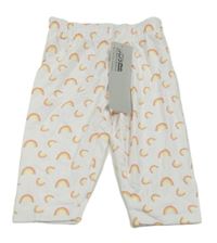 Nové - smotanové legíny s duhami Bubble Gum