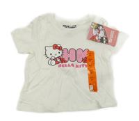 Nové - bílé tričko s Kitty PRIMARK