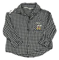 Černo-bílá kostkovaná košile s Mickey H&M