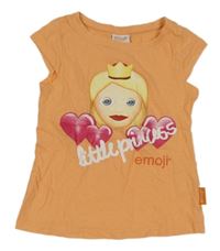 Světleoranžové tričko s emoji emoji