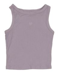 Svetlofialový rebrovaný crop top so srdiečkom George