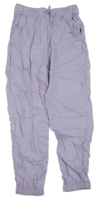 Levandulové cuff lehké kalhoty H&M