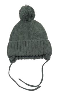 Šalvějová pletená zavazovací čepice s bambulí H&M