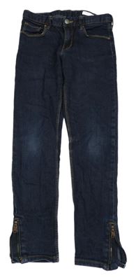 Tmavomodré super slim crop rifle H&M