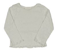 Biele mačkané tričko H&M
