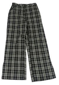 Čierno-biele kockované straight chino nohavice zn. H&M