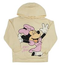 Krémová mikina s Minnie a kapucí Primark