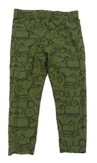 Khaki legíny s dopravními prostředky George
