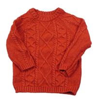 Červený melírovaný sveter H&M