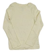 Krémové žebrované triko F&F