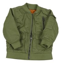 Khaki šušťáková zateplená bunda Nutmeg