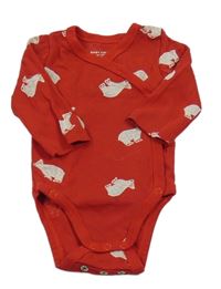 Červené zavinovací body s medvědy Tchibo