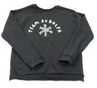 Antracitová mikina s vločkou a nápisom George