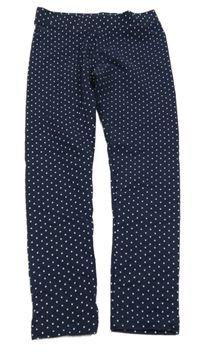 Tmavomodré puntíkaté legíny Kids