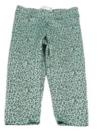 Mátové športové funkčné capri legíny s leopardím vzorom Active Touch