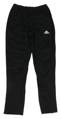 Černé sportovní funkční tepláky s logem Adidas