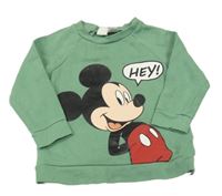 Zelená mikina s Mickeym H&M