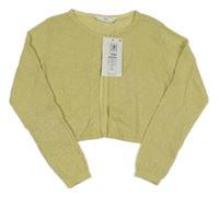 Nové - Žlté trblietavé svetrové prepínaci bolerko M&S