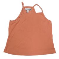 Korálový rebrovaný crop top Manguun