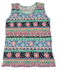 Farebný vzorovaný top