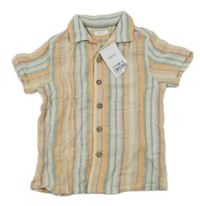 Nové - Béžovo-barevná pruhovaná košile Next