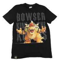Černé tričko s Králem Koopa - Mario
