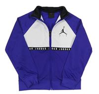 Fialovo-bílá sportovní funkční propínací mikina s logem Air Jordan