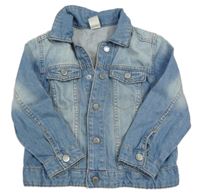 Modrá rifľová bunda s vreckami H&M