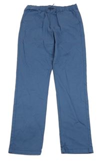 Tmavomodré plátěné chino kalhoty Dunnes 