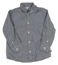 Tmavomodrá kockovaná košeľa