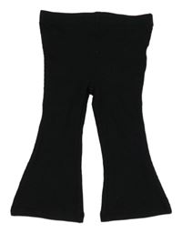 Čierne rebrované flare legíny Matalan