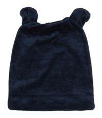 Tmavomodrá sametová podšitá čepice C&A