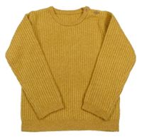 Okrový rebrovaný sveter George