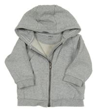 Sivá melírovaná prepínaci mikina s kapucňou M&S