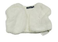 Biele kožušinové podšité bolerko