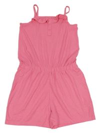 Neonově růžový kraťasový overal George