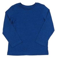 Modro-čierne melírované tričko urban