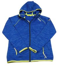 Modrá melírovaná pletená thermo propínací mikina s kapucí Regatta