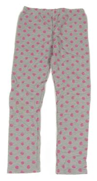 Šedé legíny s růžovými puntíky Topolino
