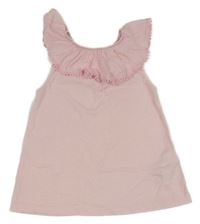 Svetloružový top s volánikom