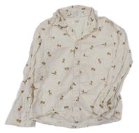 Smetanová košile se soby H&M