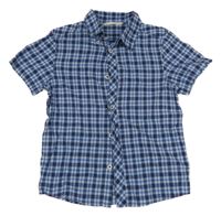 Tmavomodrá kockovaná košeľa H&M